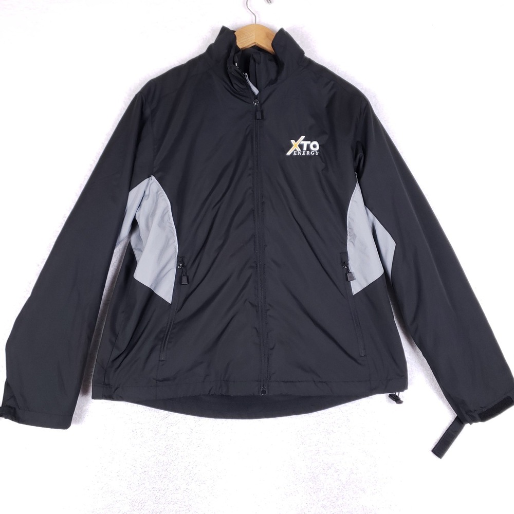 North End Jacket Mens L Black Softshell Full Zip XTO Energy Corporate Gorpcore